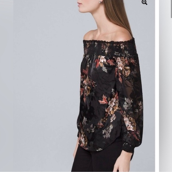 WHBM Shoulder Elastic Blouse - Picture 2 of 8